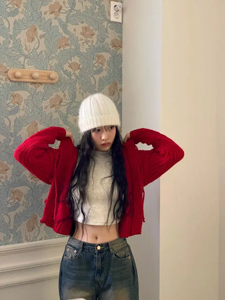 Yuko side cut team wide denim pants 2 sizes