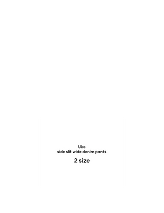 Yuko side cut team wide denim pants 2 sizes