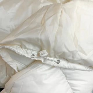 Dope String Color Block Snap Button High Neck Wellon Short Padding