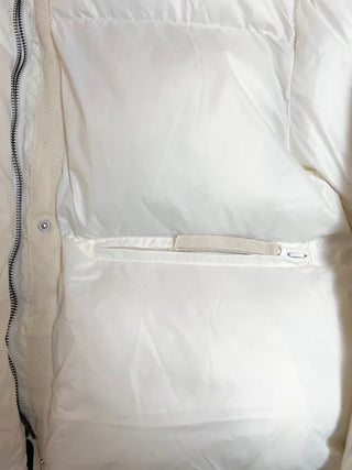 Dope String Color Block Snap Button High Neck Wellon Short Padding