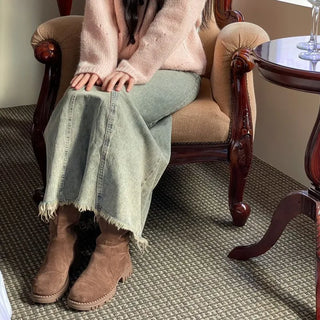 Set Blurry Mix Fluffy Soft Knit Beanie Muffler Set