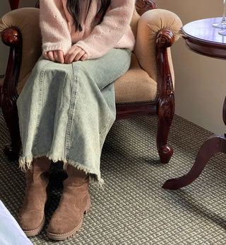 Set Blurry Mix Fluffy Soft Knit Beanie Muffler Set