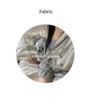 Basic Crop Two-Zip Hooded Zip-Up in