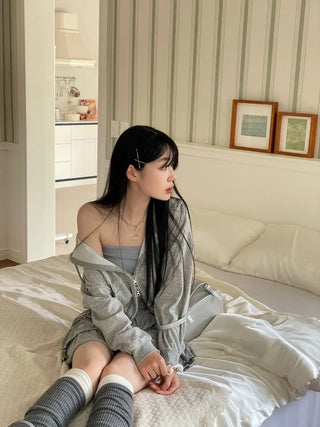Saki banding shirring crop bra top