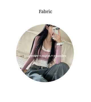 set Chuchu layered shirring crop cardigan team nasi set