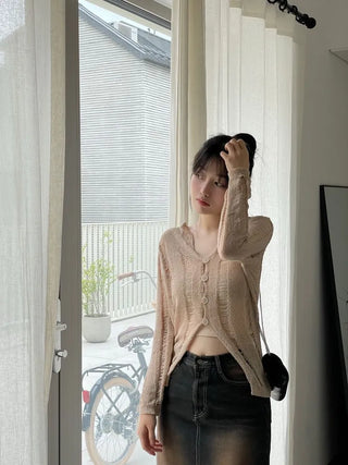 Sio back button pocket team denim long skirt 2 size