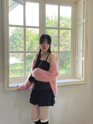 Kitsch Love Cancan Banding Tiered Mini Skirt