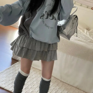 Kitsch Love Cancan Banding Tiered Mini Skirt