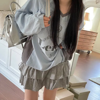 Kitsch Love Cancan Banding Tiered Mini Skirt