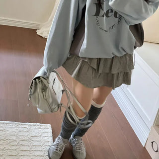 Kitsch Love Cancan Banding Tiered Mini Skirt