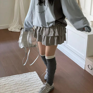 Kitsch Love Cancan Banding Tiered Mini Skirt