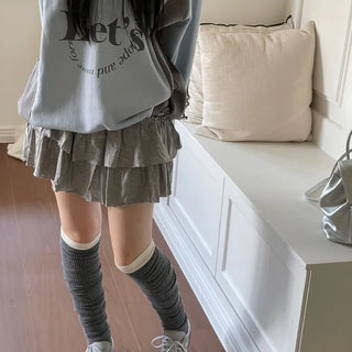 Kitsch Love Cancan Banding Tiered Mini Skirt