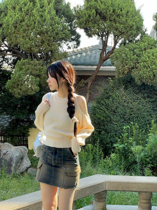 Tarte Unbalanced Shoulder Team Round Knit