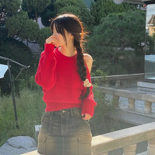 Tarte Unbalanced Shoulder Team Round Knit