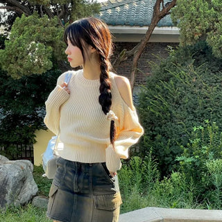 Tarte Unbalanced Shoulder Team Round Knit