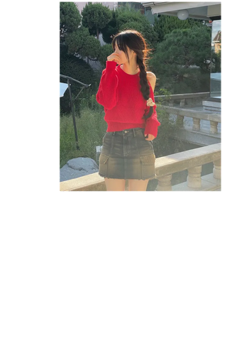 Tarte Unbalanced Shoulder Team Round Knit