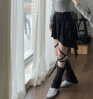 Love Unbalanced Flare Wrap Mini Skirt Pants