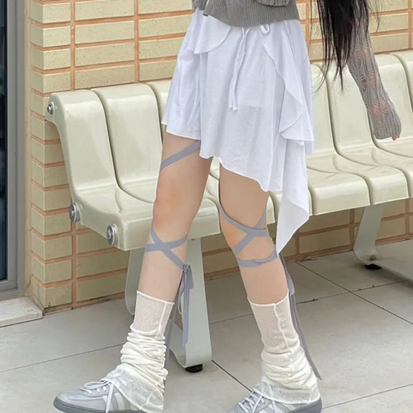 Love Unbalanced Flare Wrap Mini Skirt Pants