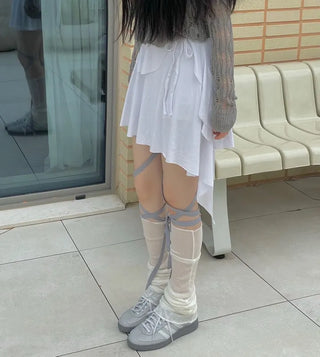 Love Unbalanced Flare Wrap Mini Skirt Pants