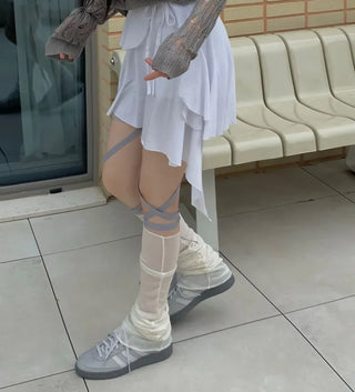 Love Unbalanced Flare Wrap Mini Skirt Pants