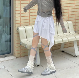 Love Unbalanced Flare Wrap Mini Skirt Pants