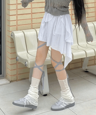 Love Unbalanced Flare Wrap Mini Skirt Pants