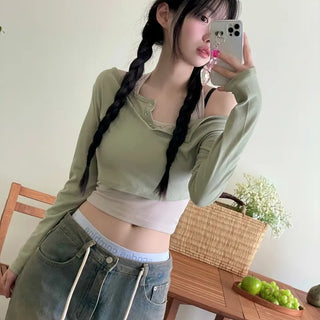 Dummy String Wide Denim Long Pants