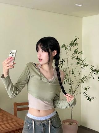 Dummy String Wide Denim Long Pants