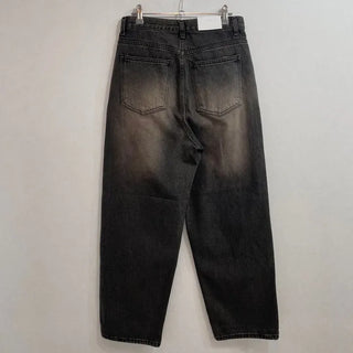 Dummy String Wide Denim Long Pants