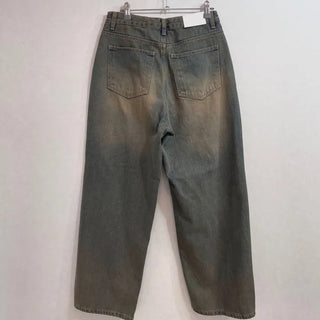 Dummy String Wide Denim Long Pants