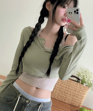 Dummy String Wide Denim Long Pants