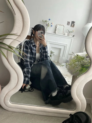 Maxi Skirt Denim Long Skirt 2size