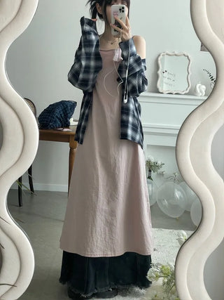 Maxi Skirt Denim Long Skirt 2size