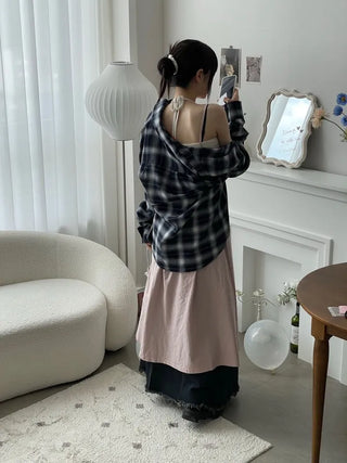 Maxi Skirt Denim Long Skirt 2size