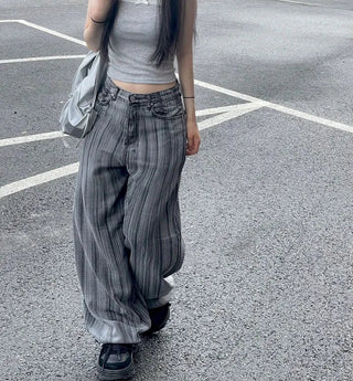 Mori Brush Wash Wide Denim Pants