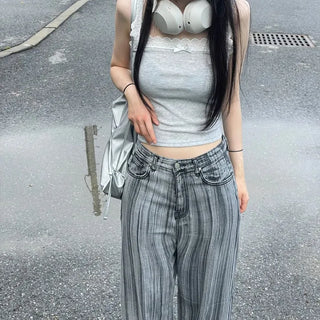 Mori Brush Wash Wide Denim Pants