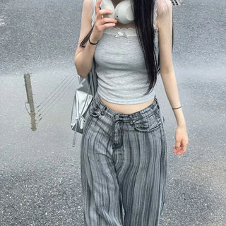 Mori Brush Wash Wide Denim Pants