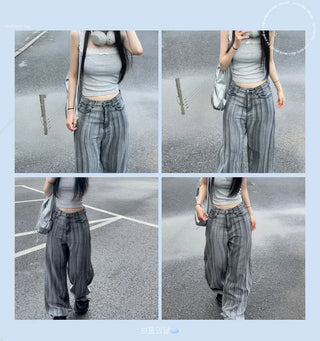 Mori Brush Wash Wide Denim Pants