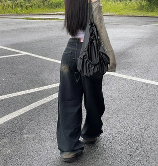 Kobe Sand Washed Deep Blue Wide Denim 2size