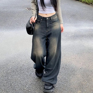 Kobe Sand Washed Deep Blue Wide Denim 2size