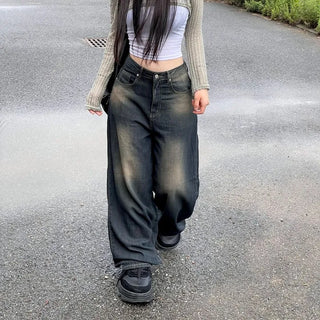 Kobe Sand Washed Deep Blue Wide Denim 2size