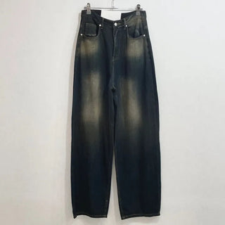 Kobe Sand Washed Deep Blue Wide Denim 2size