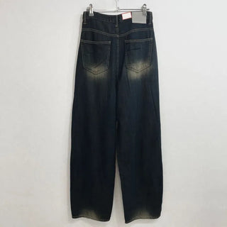 Kobe Sand Washed Deep Blue Wide Denim 2size