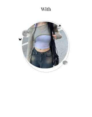 Kobe Sand Washed Deep Blue Wide Denim 2size