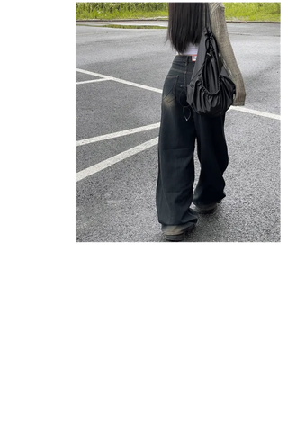 Kobe Sand Washed Deep Blue Wide Denim 2size