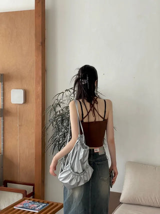 DIEN X Long Strap Ribbon Halter Neck Sleeveless