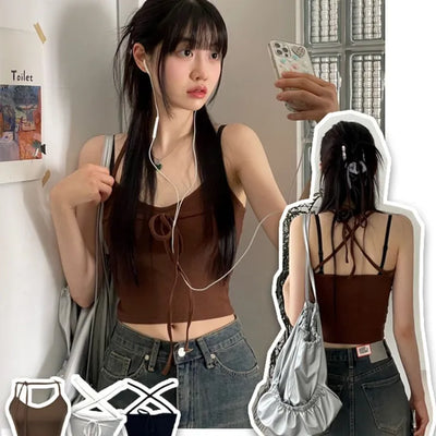 DIEN X Long Strap Ribbon Halter Neck Sleeveless