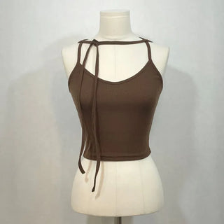DIEN X Long Strap Ribbon Halter Neck Sleeveless