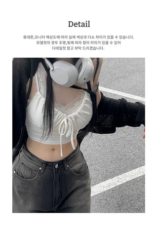 Sharo shirring ribbon bustier sleeveless
