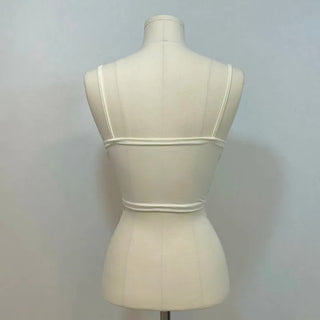 Sharo shirring ribbon bustier sleeveless